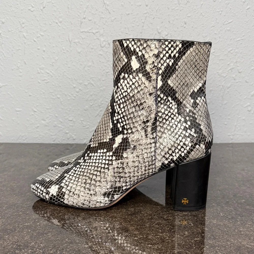 Tory Burch‎ Brooke Roccia Snake Print Leather Boots